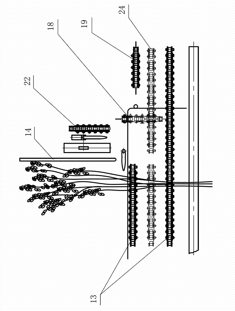 Miniature combined head-feed rice combine