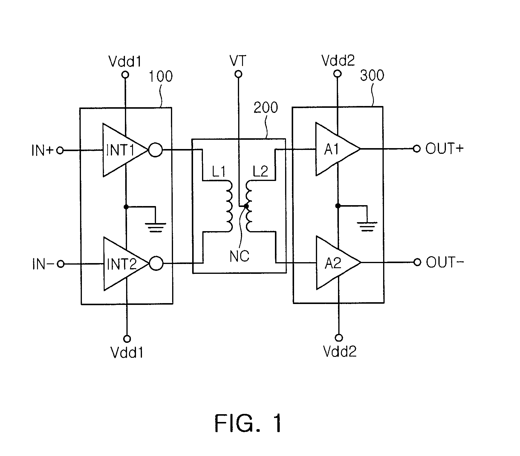 Multi-stage CMOS power amplifier