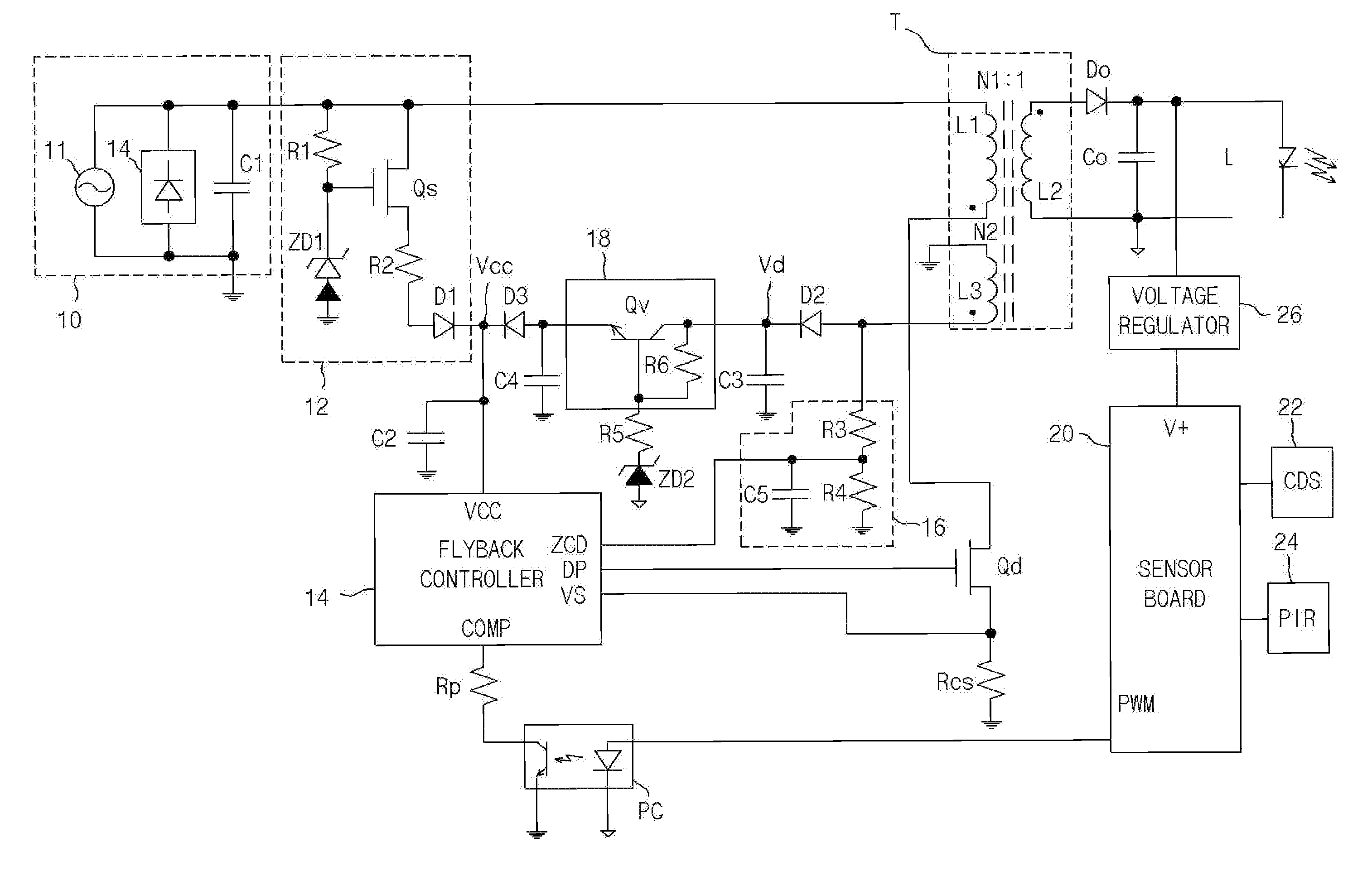 Power supply apparatus for LED lighting and LED lighting apparatus using the power supply apparatus