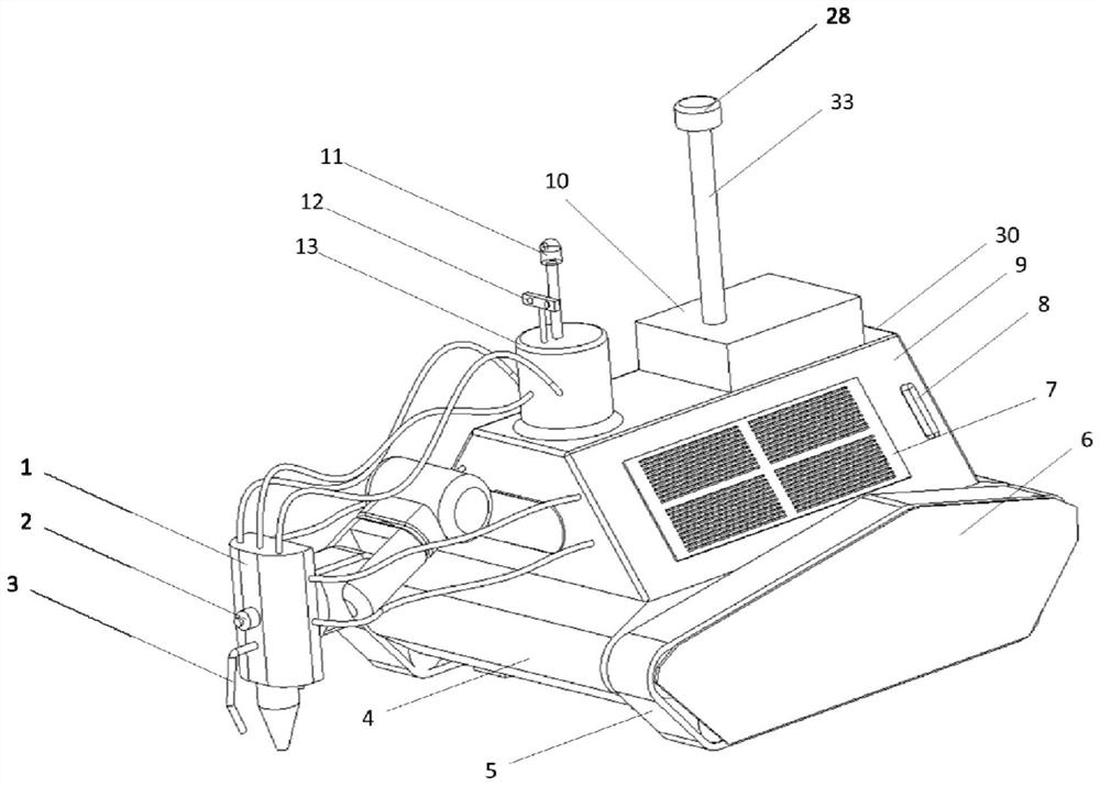 Small mobile laser cladding robot and repair method