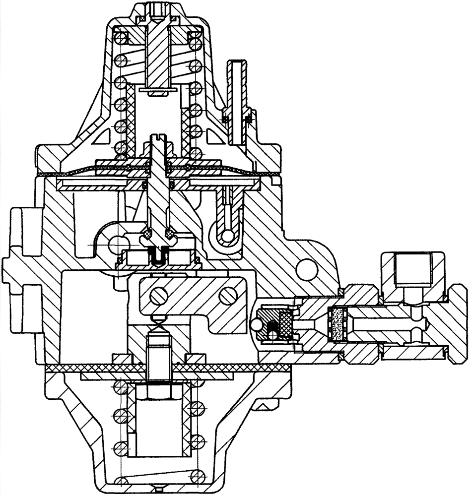 Buffer air chamber structure of vehicle compressed natural gas (CNG) pressure reducing valve