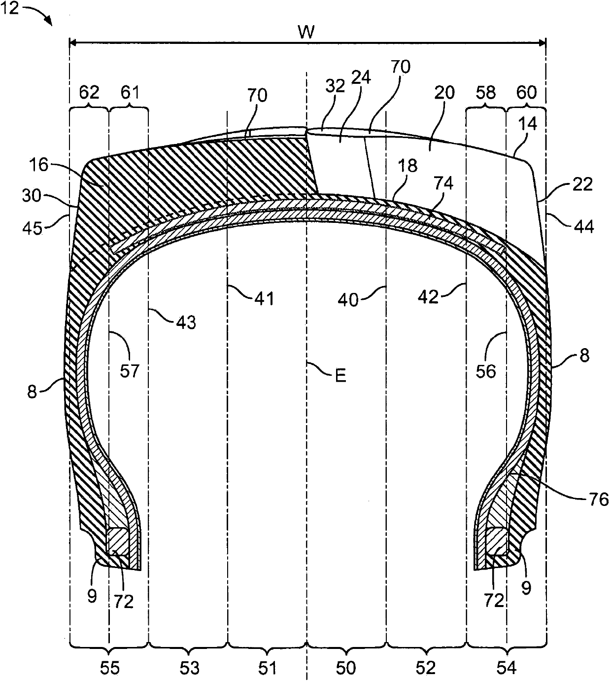 Agricultural tire tread