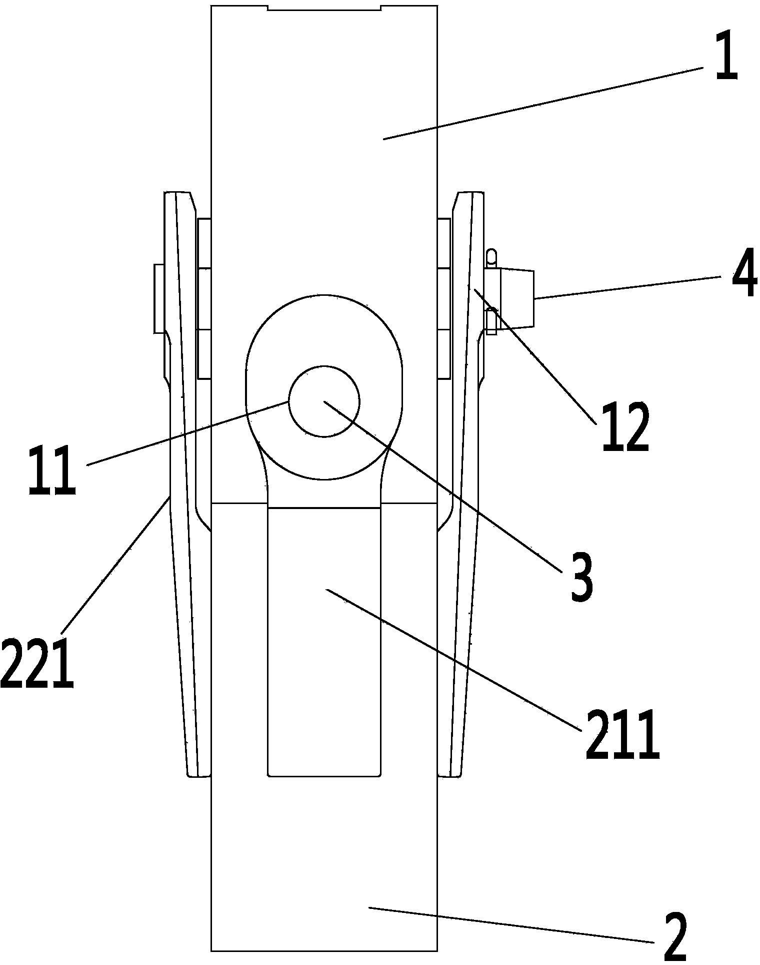 Rectangular fish plate structure of tower crane