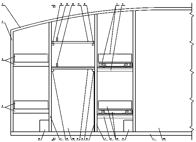 Lifting type aircraft sleeper