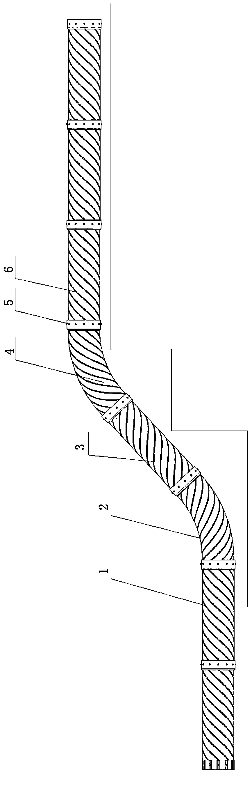 High-strength escape pipeline convenient to lift