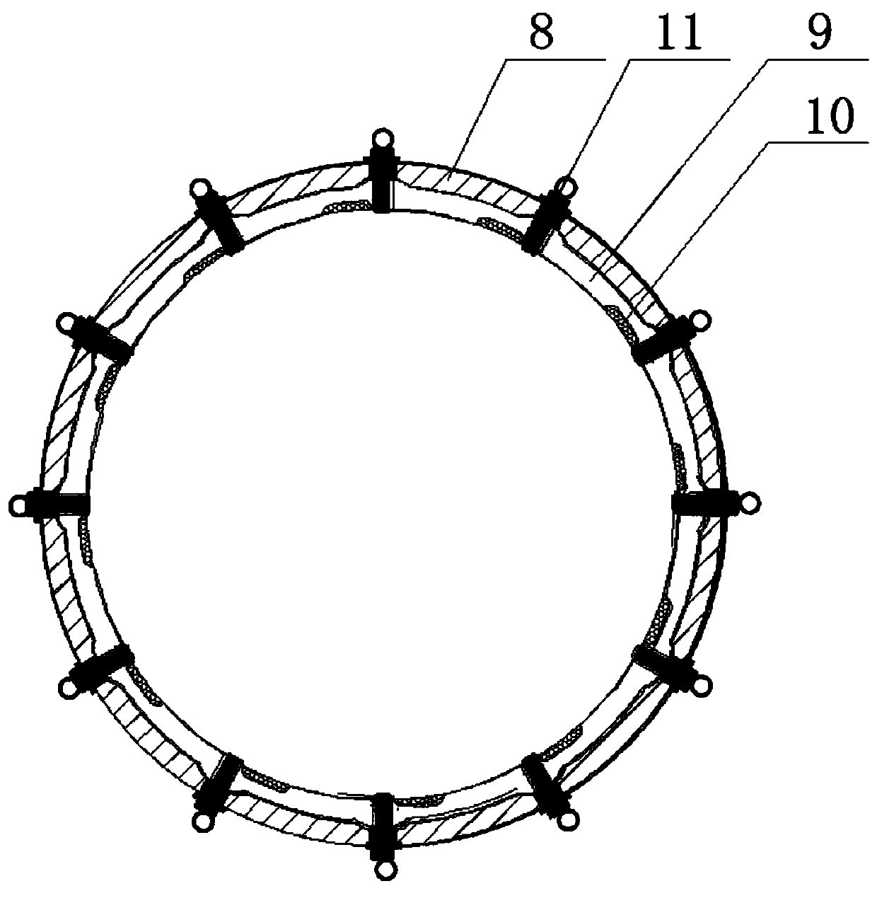 High-strength escape pipeline convenient to lift