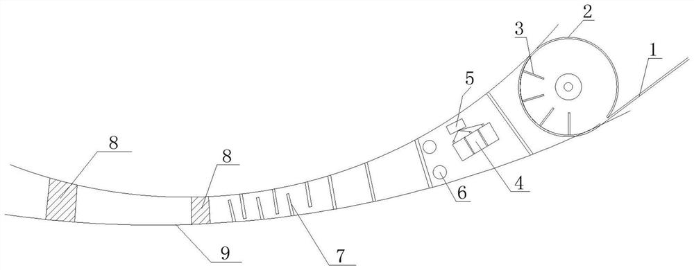 Mountainous area flowing water culture cyclone sewage collection multi-stage precipitation tail water treatment method