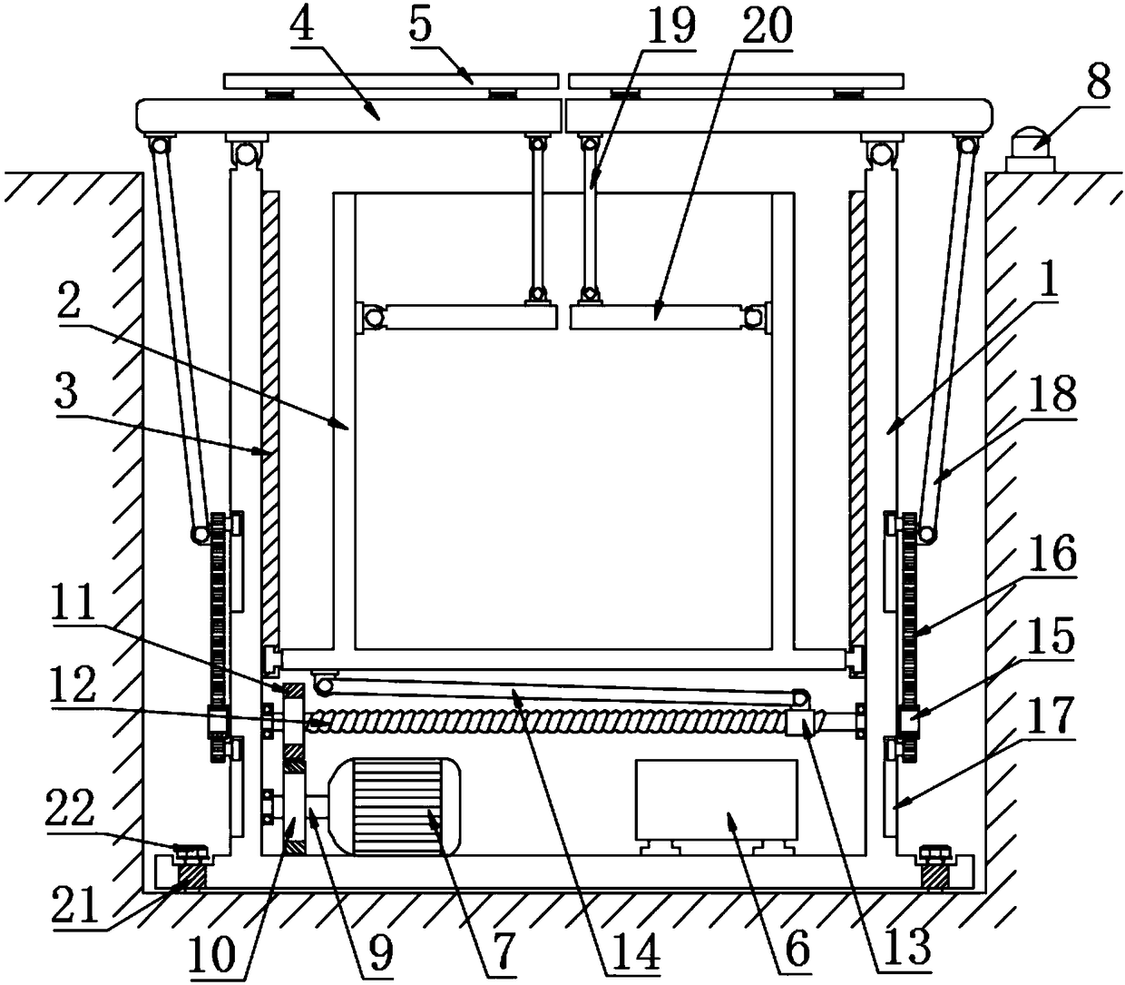 Hidden environment-friendly garbage can with compaction function