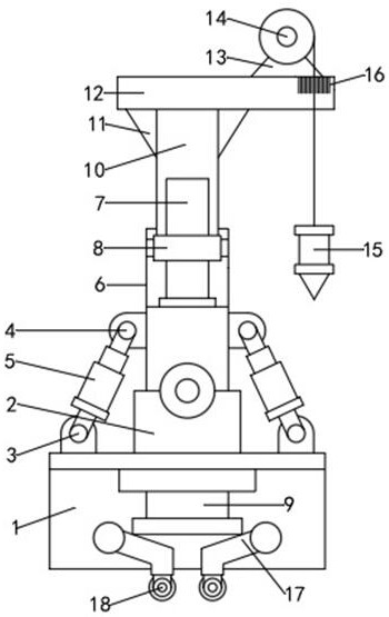 Inclination measuring device special for constructional engineering