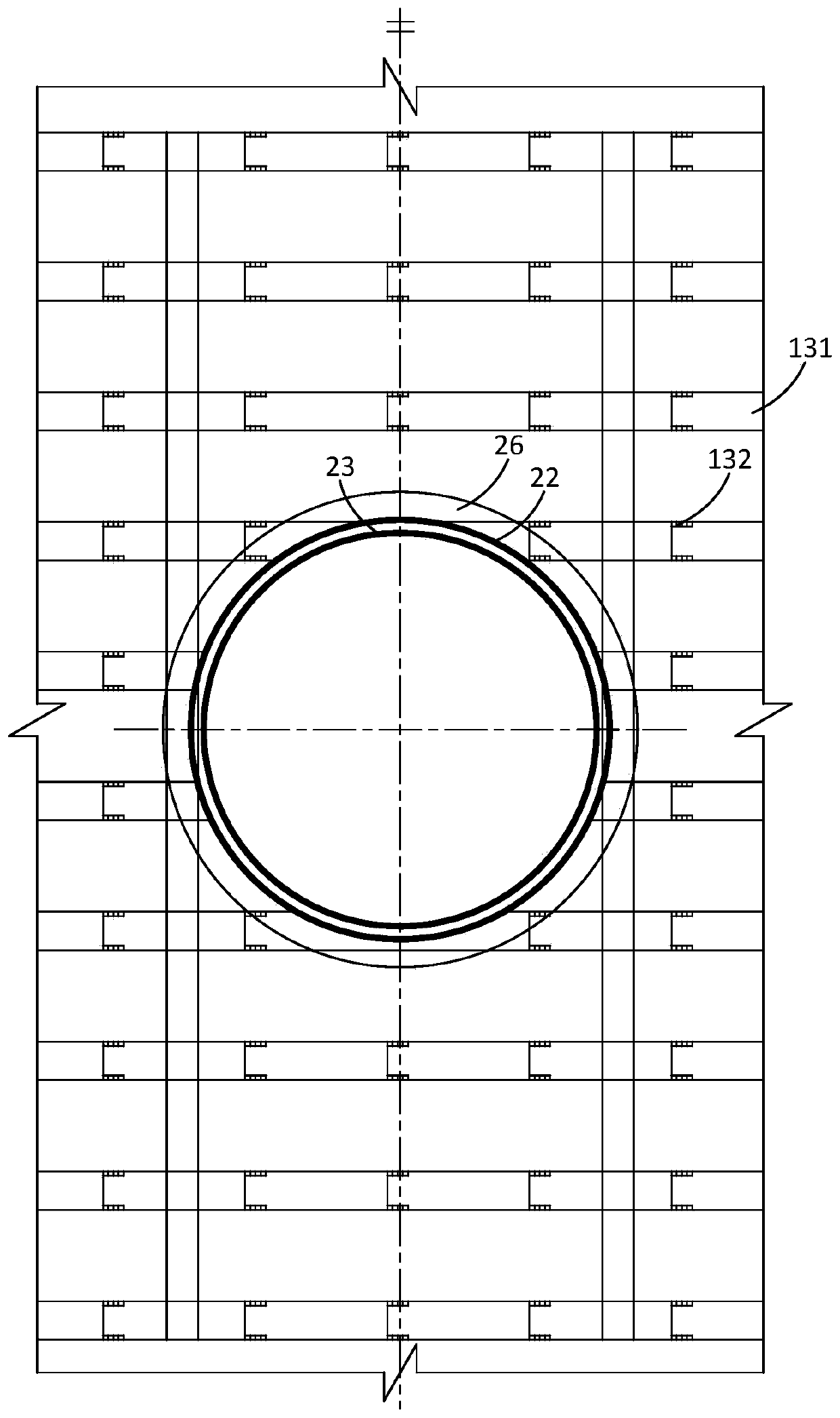 Access opening for cutter head of shield tunneling machine and construction method thereof