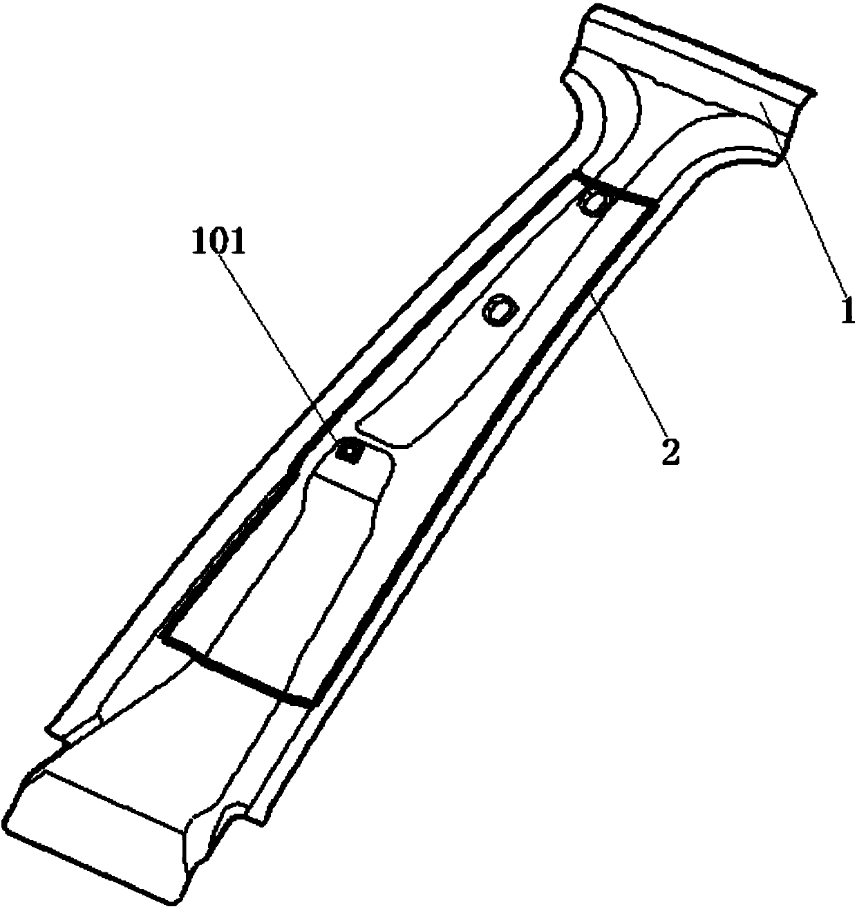 Automobile B-pillar reinforced panel and manufacturing method thereof