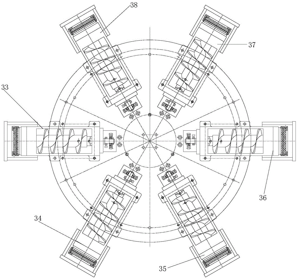 Chinese style pastry maker movable six-stuffing conveying system