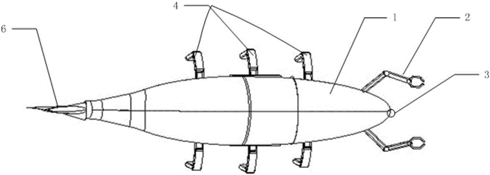 Bionic multi-navigation-state deep unmanned submersible