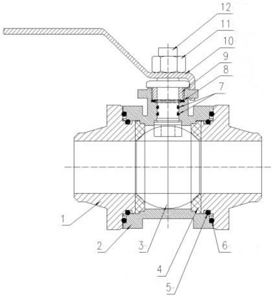 Multi-layer sealing ball valve for rail transit