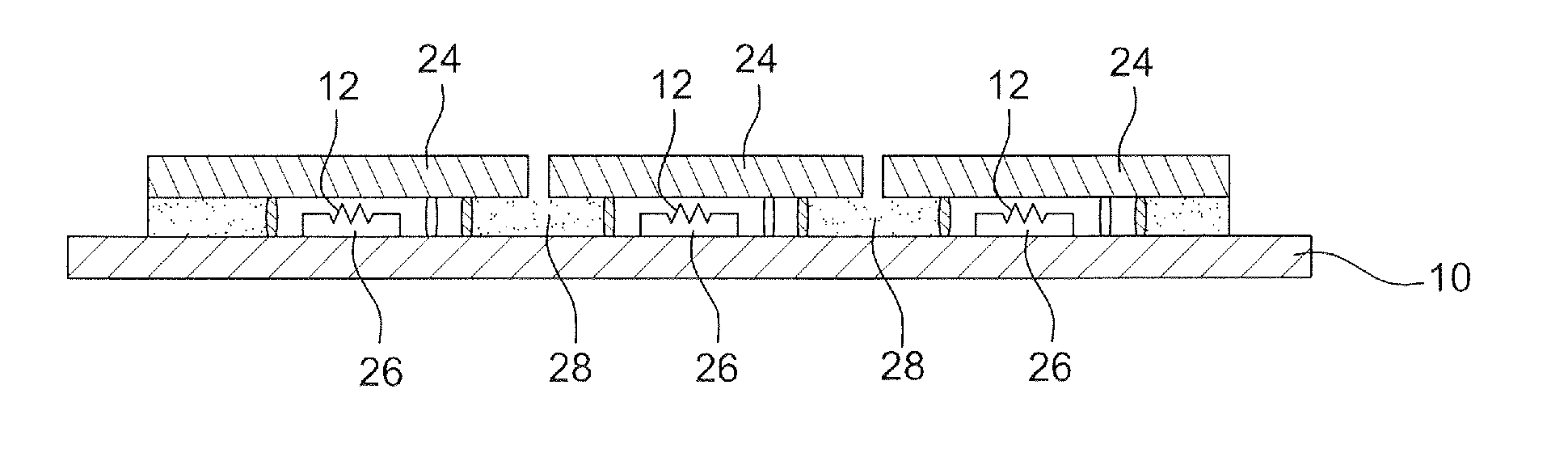 Method of flip-chip hybridization for the forming of tight cavities and systems obtained by such a method