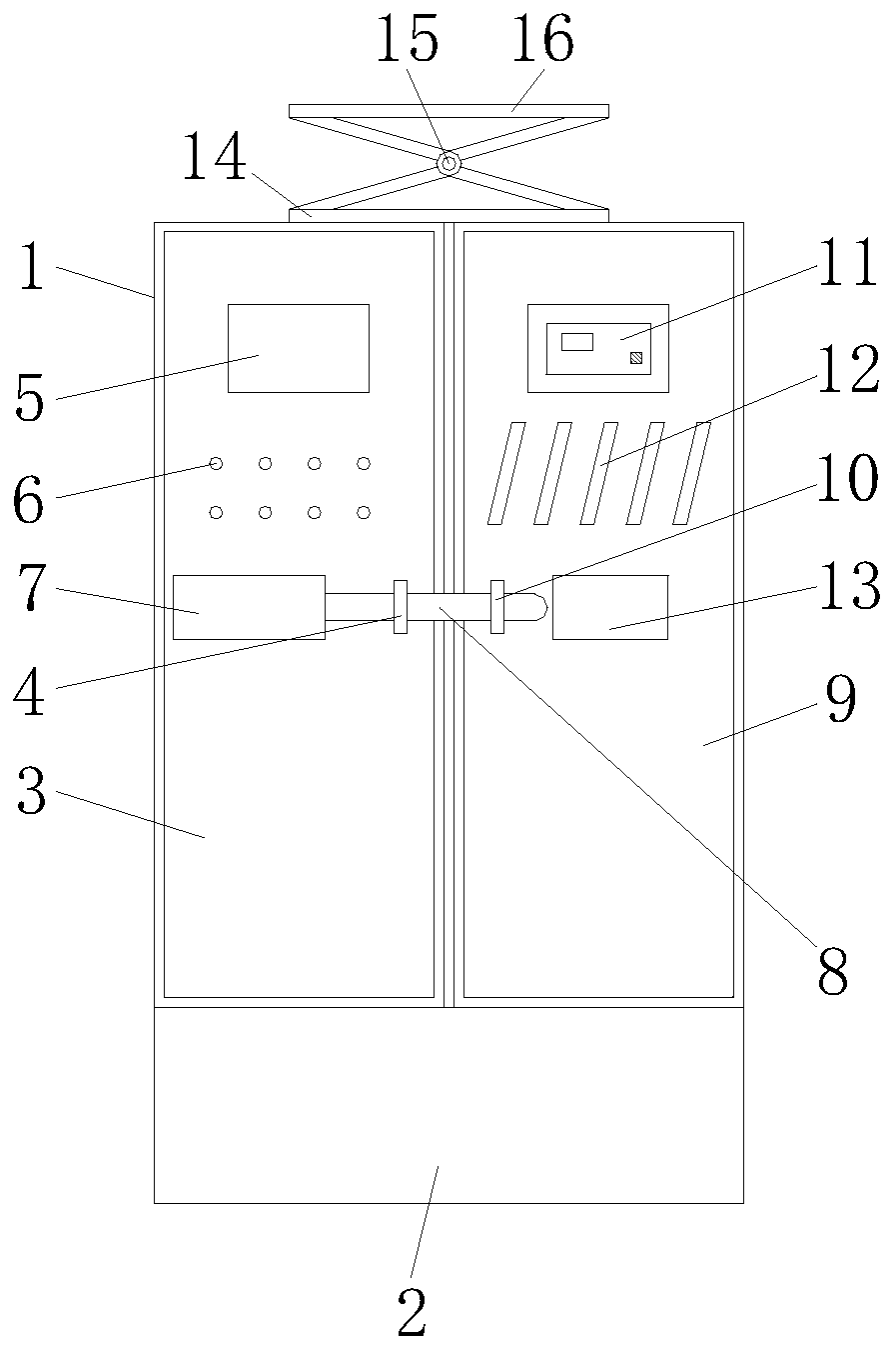 Self-floating waterproof control cabinet of water pump