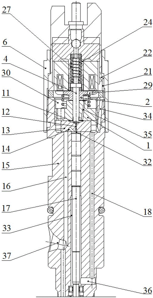 Low-pressure oil duct fuel injection valve