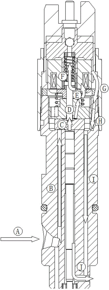 Low-pressure oil duct fuel injection valve