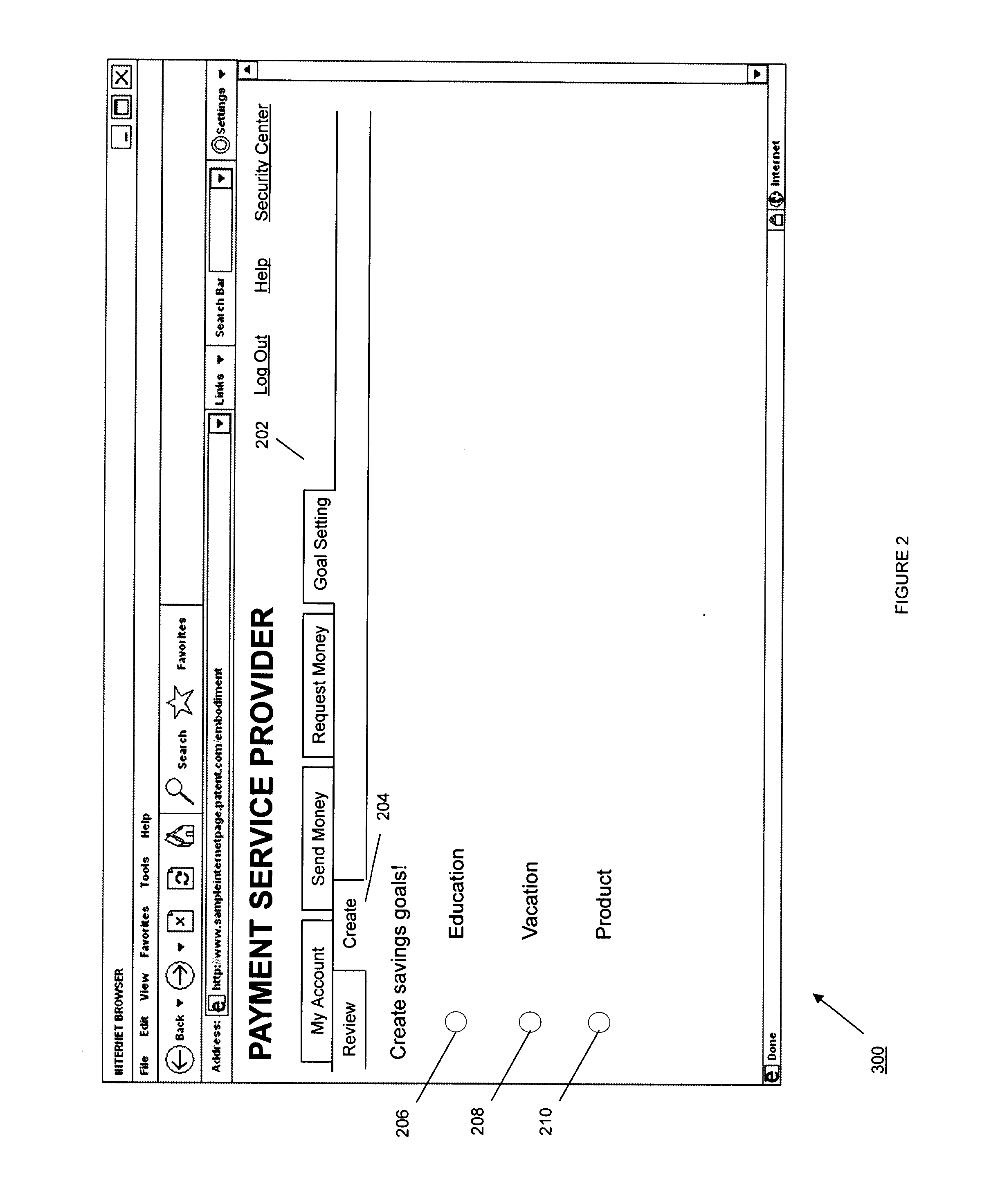 Financial goal visualization system