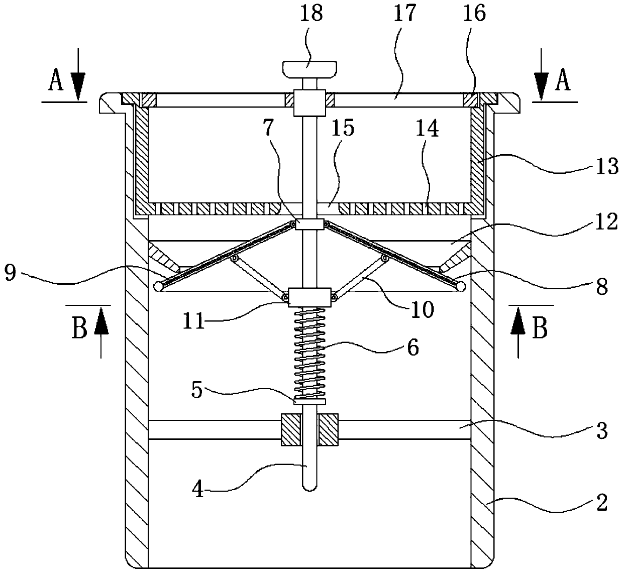 Noise reduction type building indoor floor drain based fan-shaped flow guide