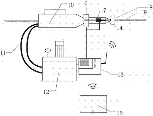 System and method for detecting effective prestressing force under anchor by adopting method for detecting and stabilizing clamping piece displacement