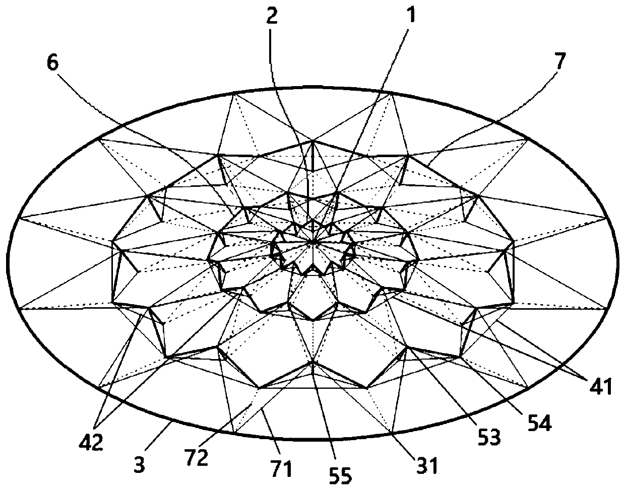 Cable dome structure