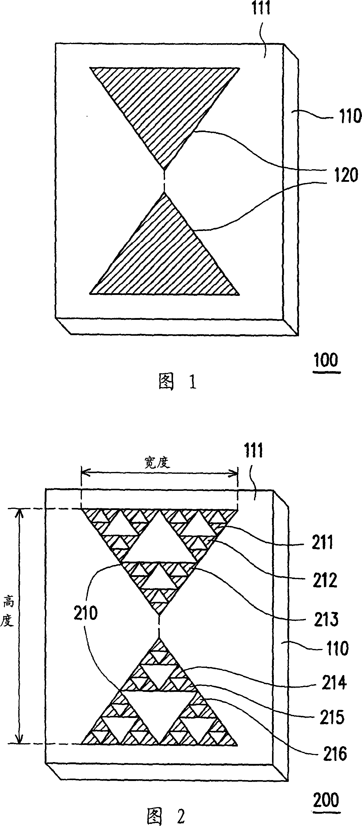 Flat plate antenna of radio frequency identification tag