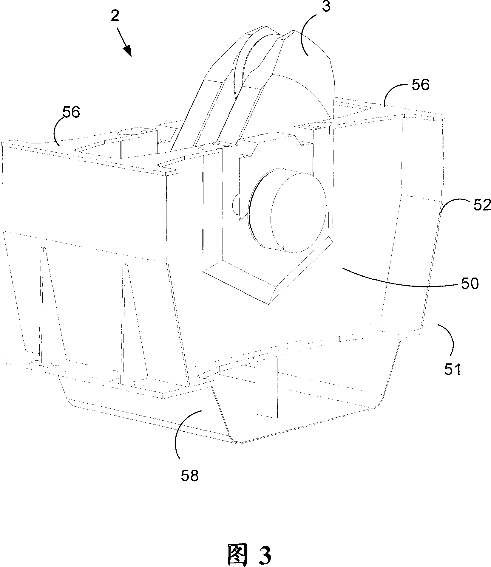 Main bearing support for a large two-stroke diesel engine