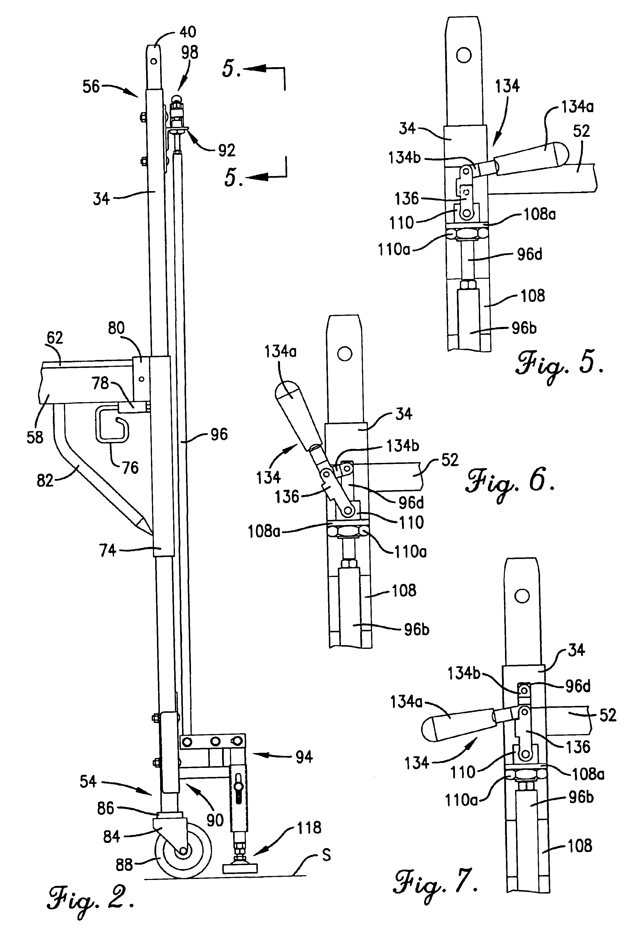 Mobile scaffolding brake