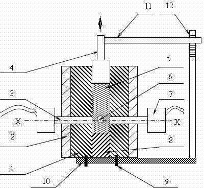 Method and device for measuring compression coefficient and expansion coefficient of material on line