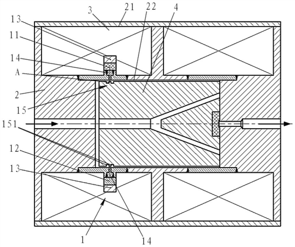 A position measuring device and solenoid valve based on Hall sensor