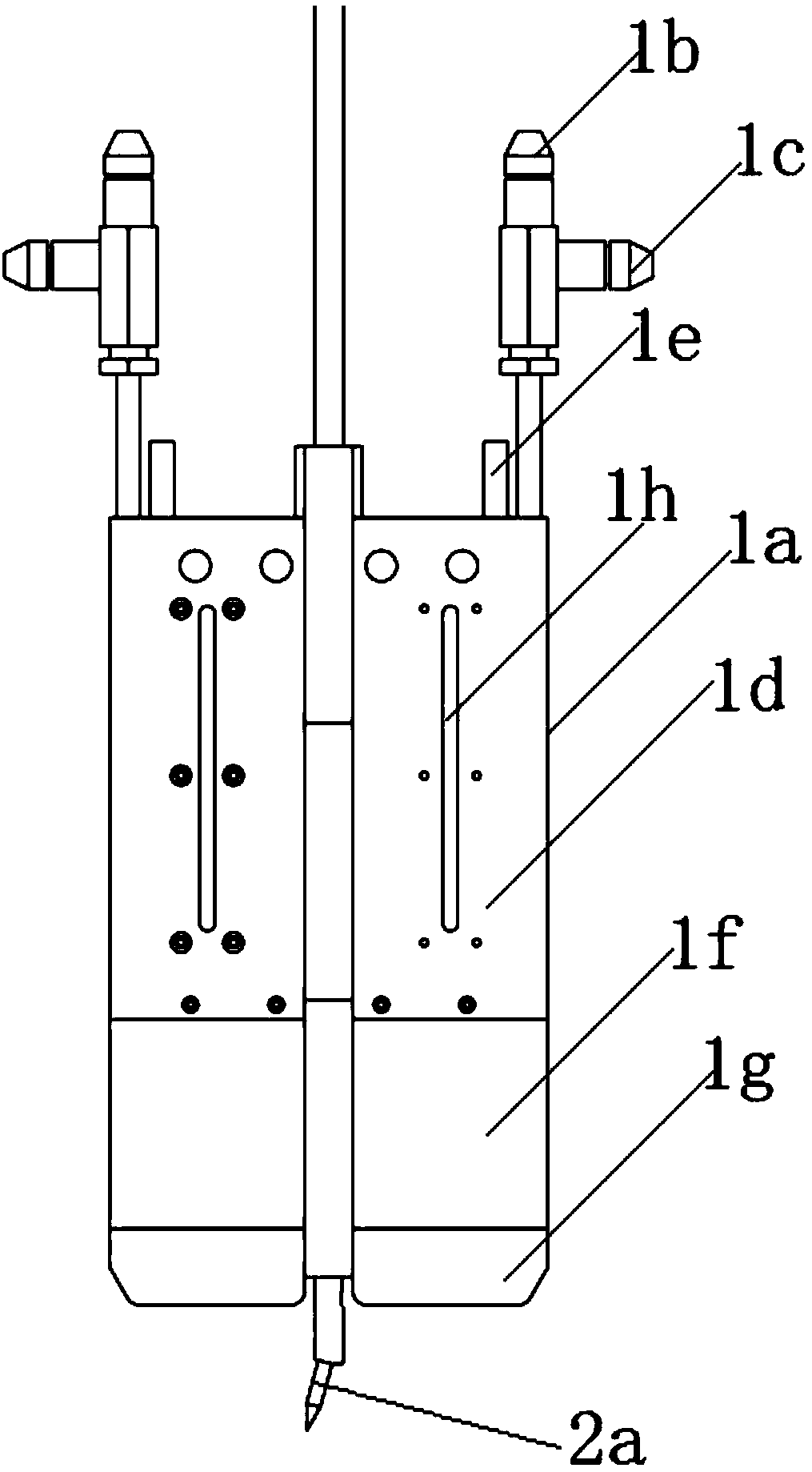 A welding torch body of a welding machine head