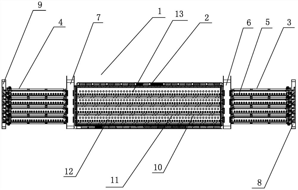 Vacuum oxygen-free heating furnace and hot stamping production line and hot stamping method thereof