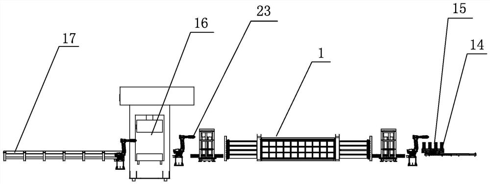 Vacuum oxygen-free heating furnace and hot stamping production line and hot stamping method thereof