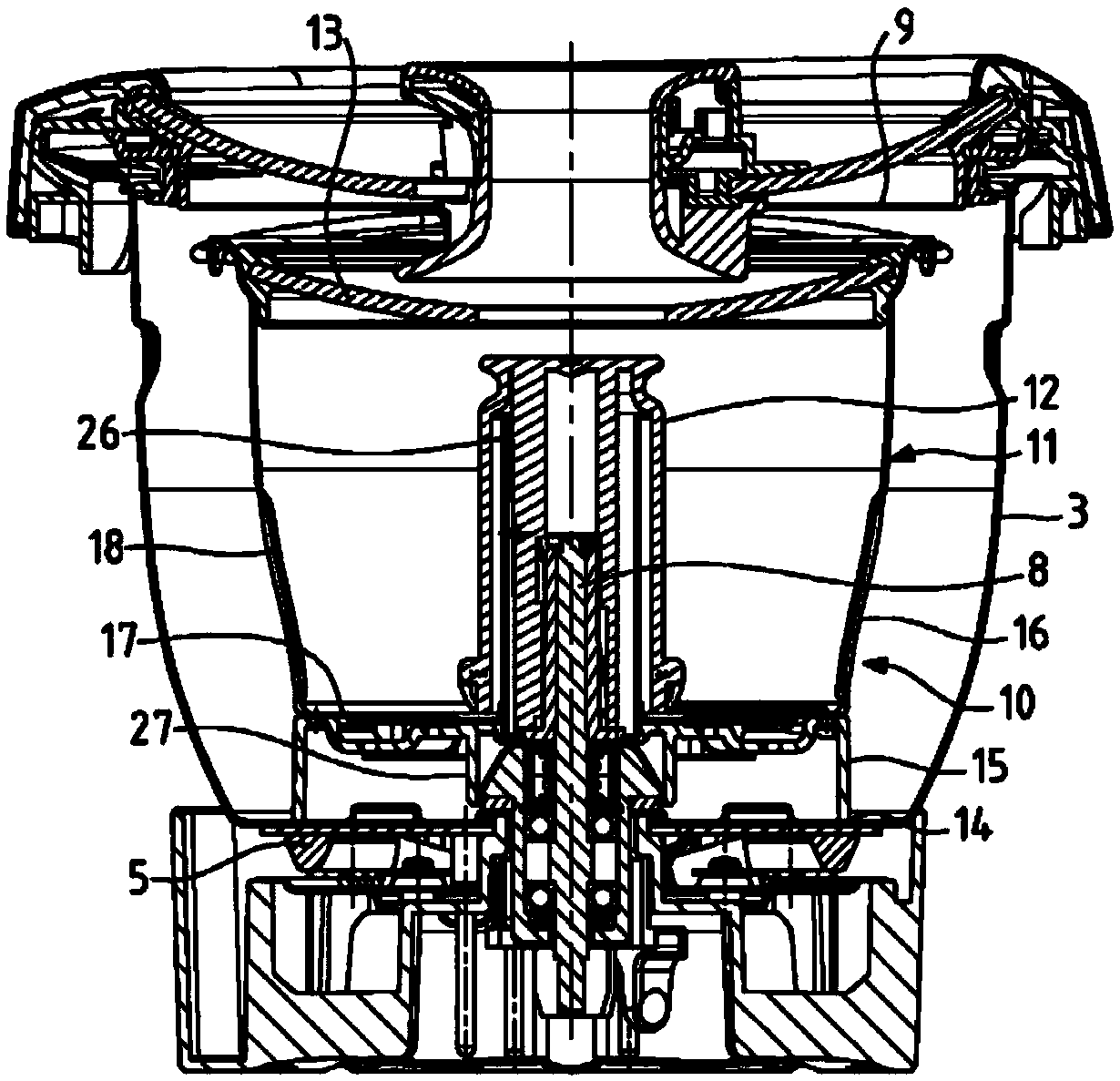 Internal receptacle, food preparation accessory and food preparation appliance including such an internal receptacle