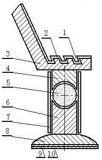 Stable and reliable mobile phone supporting seat achieving convenient direction adjustment