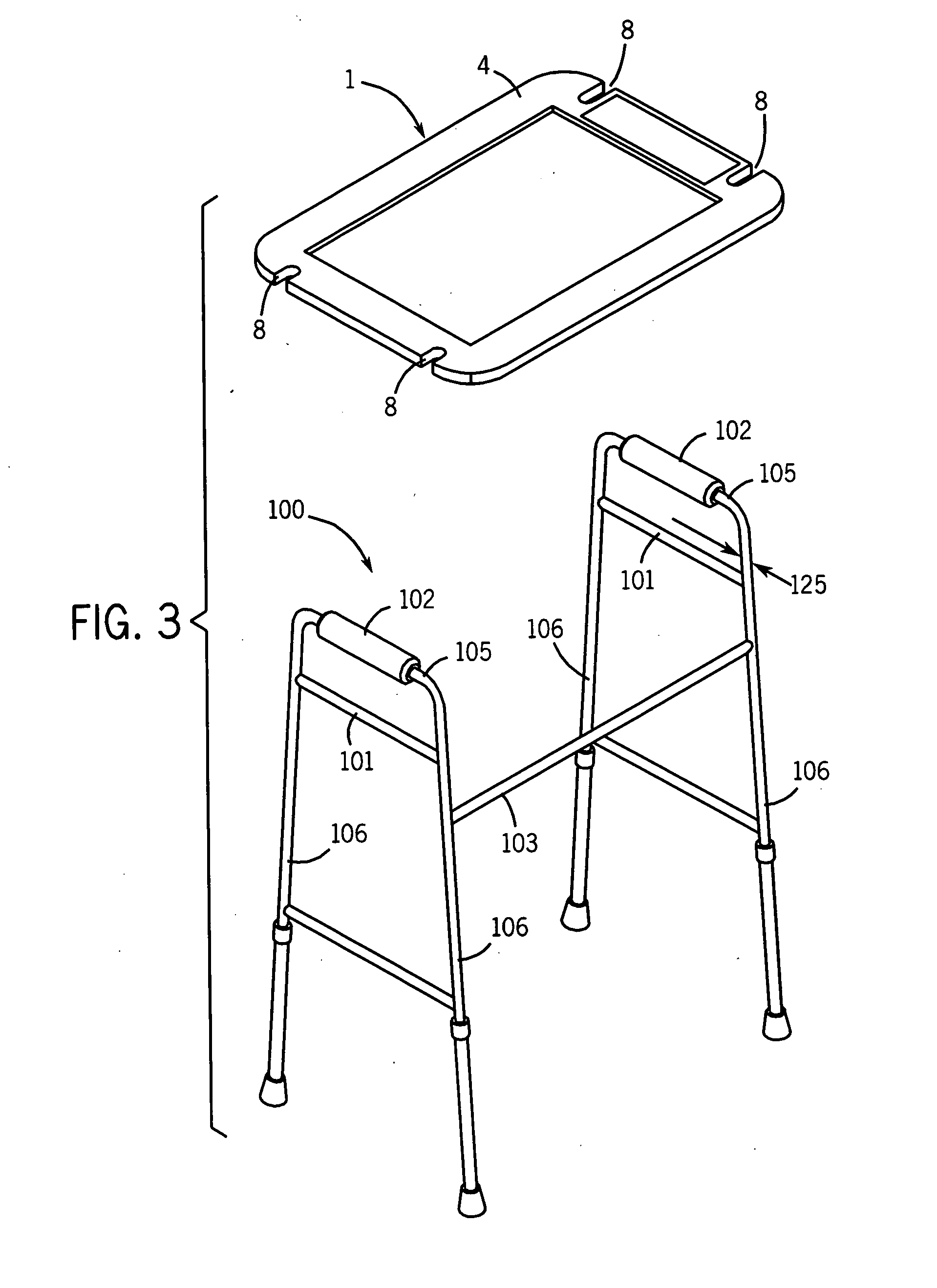 Tray for walker