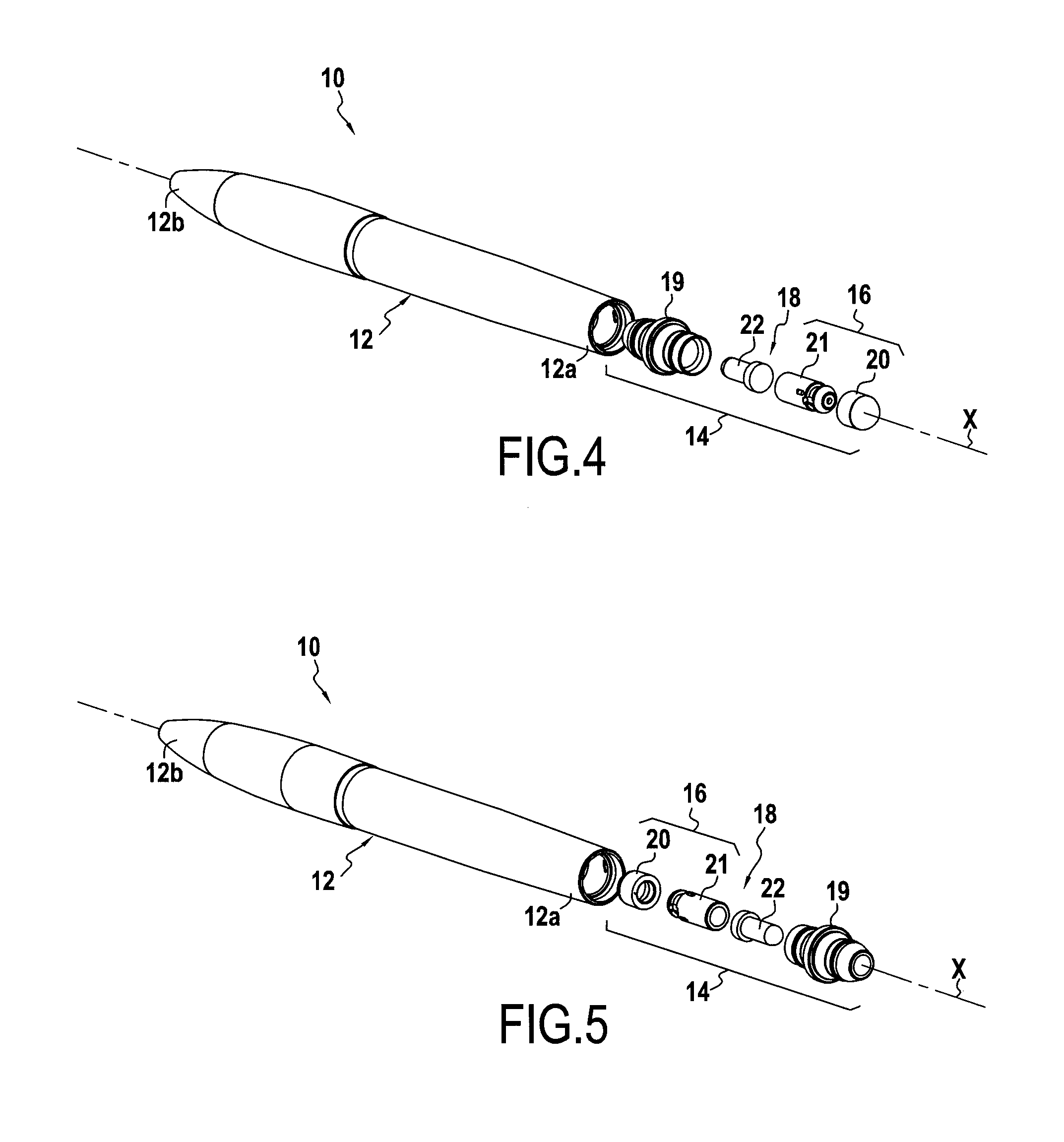 Manual device comprising an invertible end piece ofr a capactivie screen