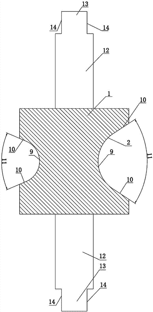 Symmetric hole-shaped curve cycle roll