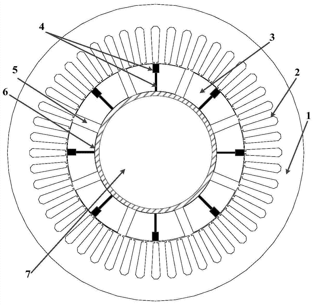 Wide-speed adjustable direct-axis magnetic field-enhanced permanent magnet brushless motor for vehicles and its zoned magnetic regulation control