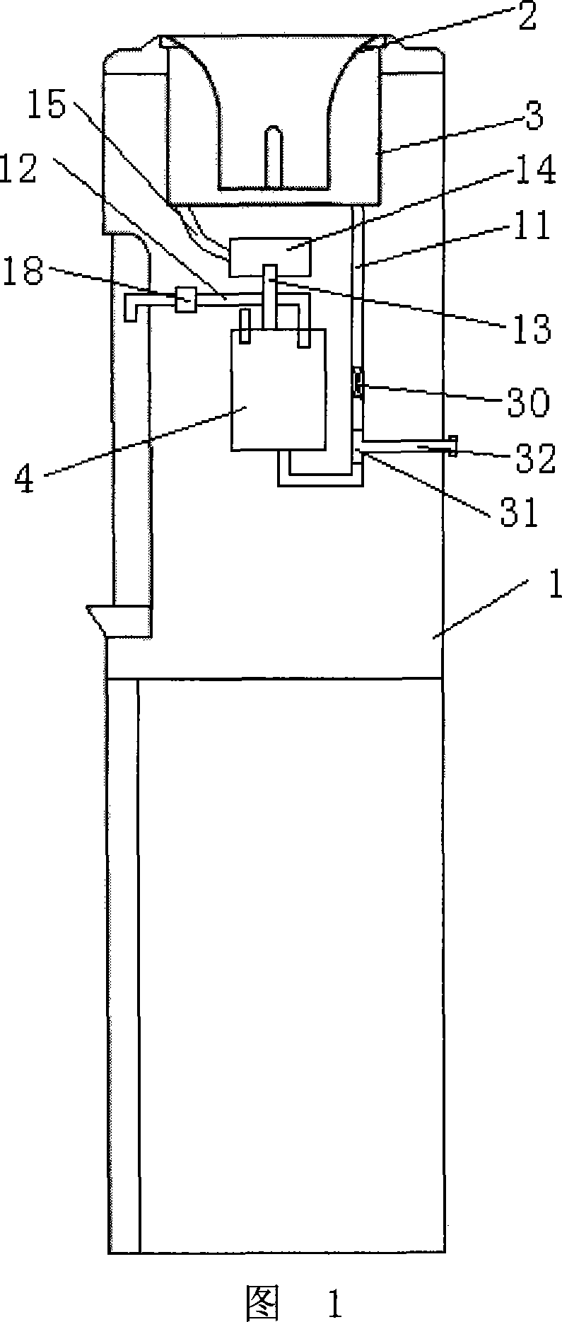 Automatic control type hot-gallbladder-free intelligent drinking machine