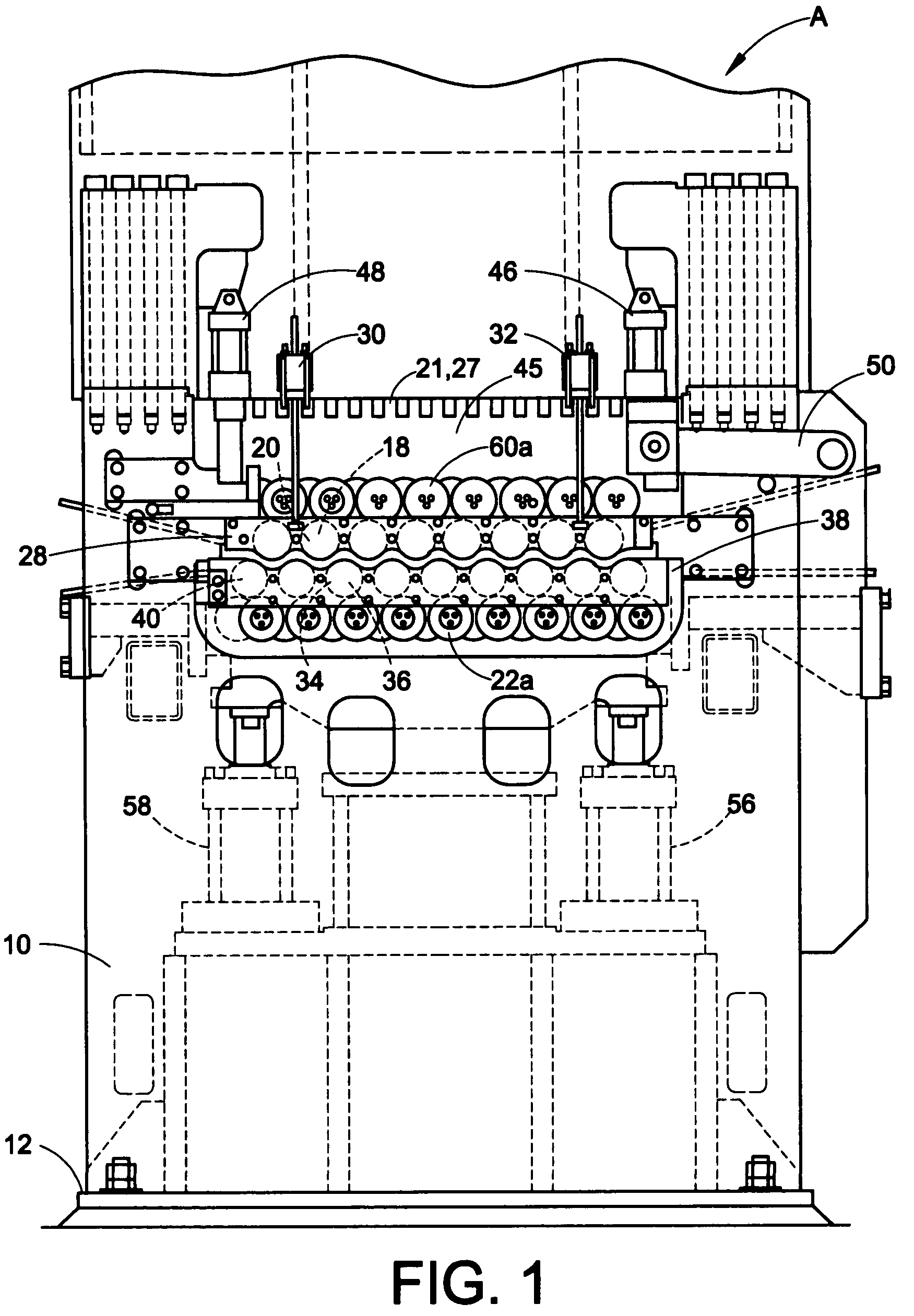 Cassette roller leveler with common back-up rolls