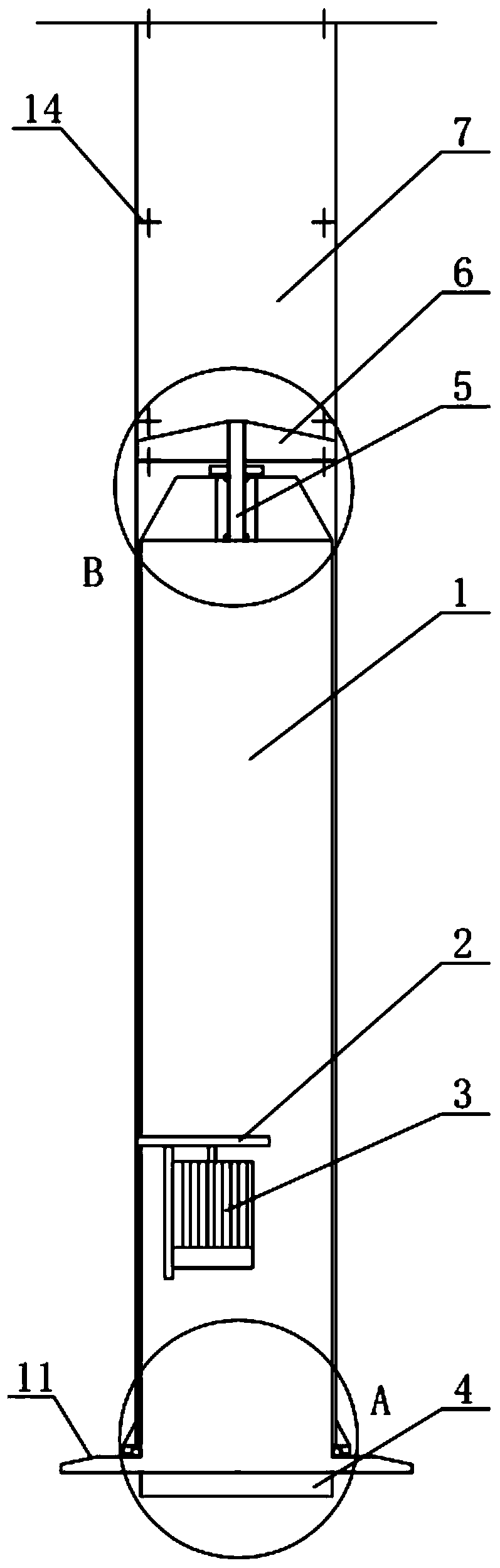 Rotary cylinder model test device