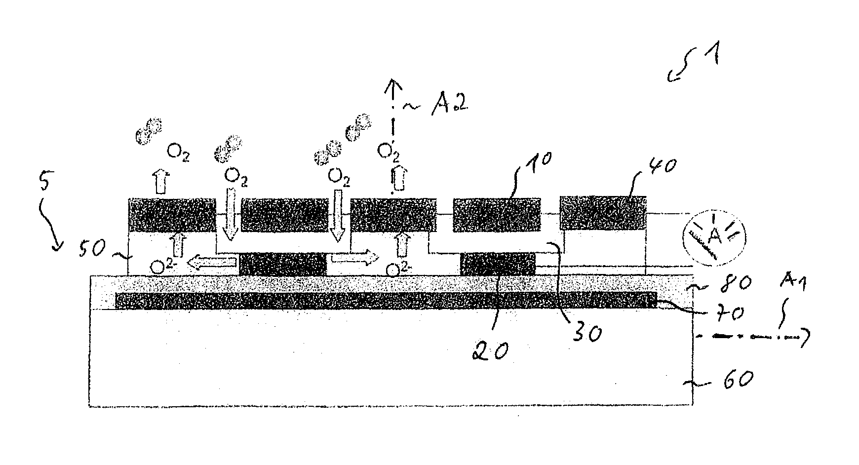 Sensor apparatus for detecting a gas concentration and a particle concentration of an exhaust gas