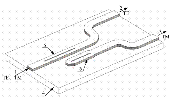 Slotted branch type terahertz wave polarization beam splitter