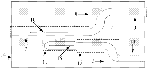 Slotted branch type terahertz wave polarization beam splitter