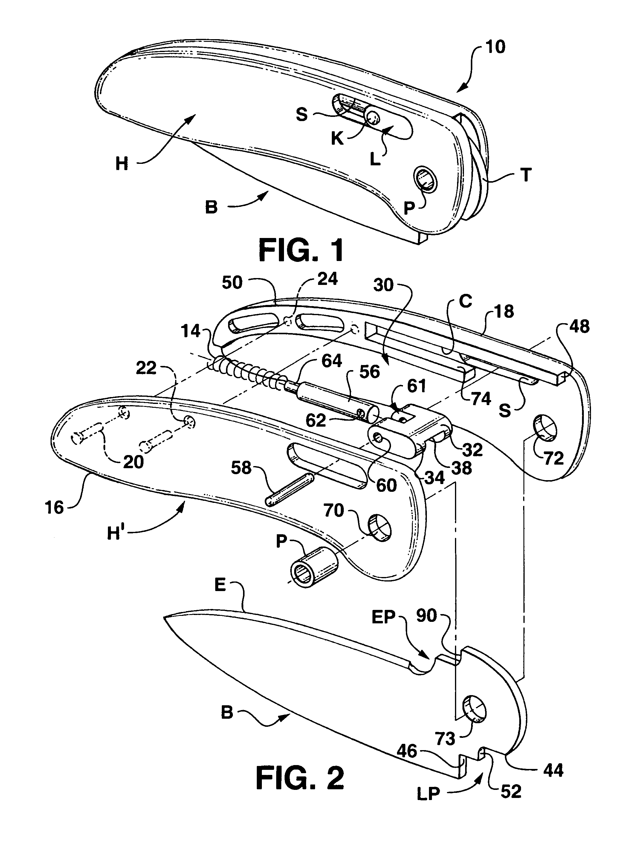 Folding knife with locking blade