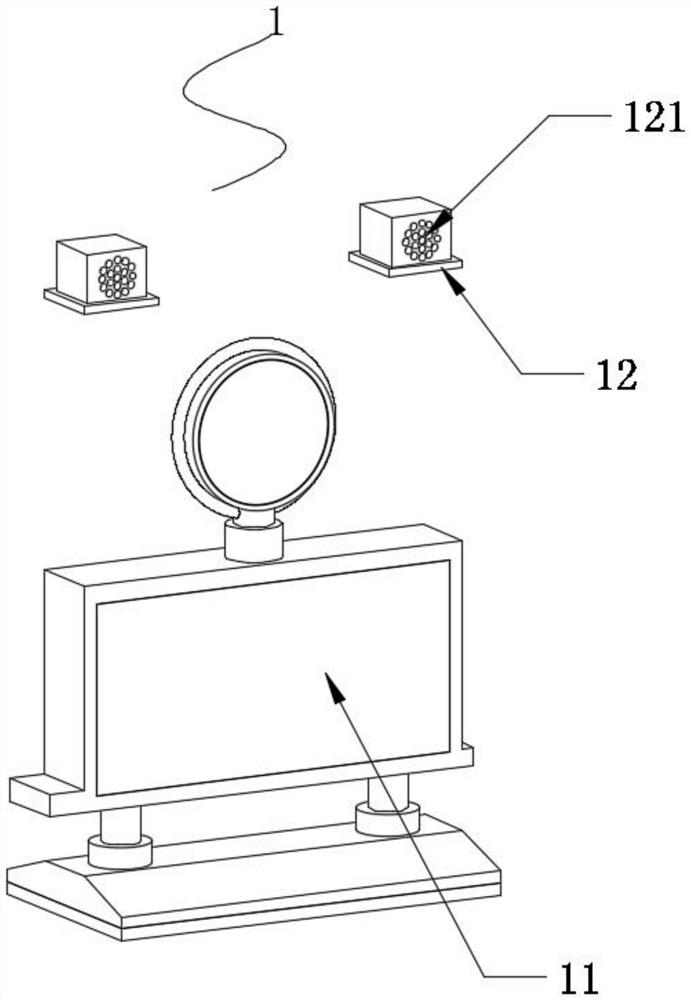 Interactive oral English teaching device based on English corpus