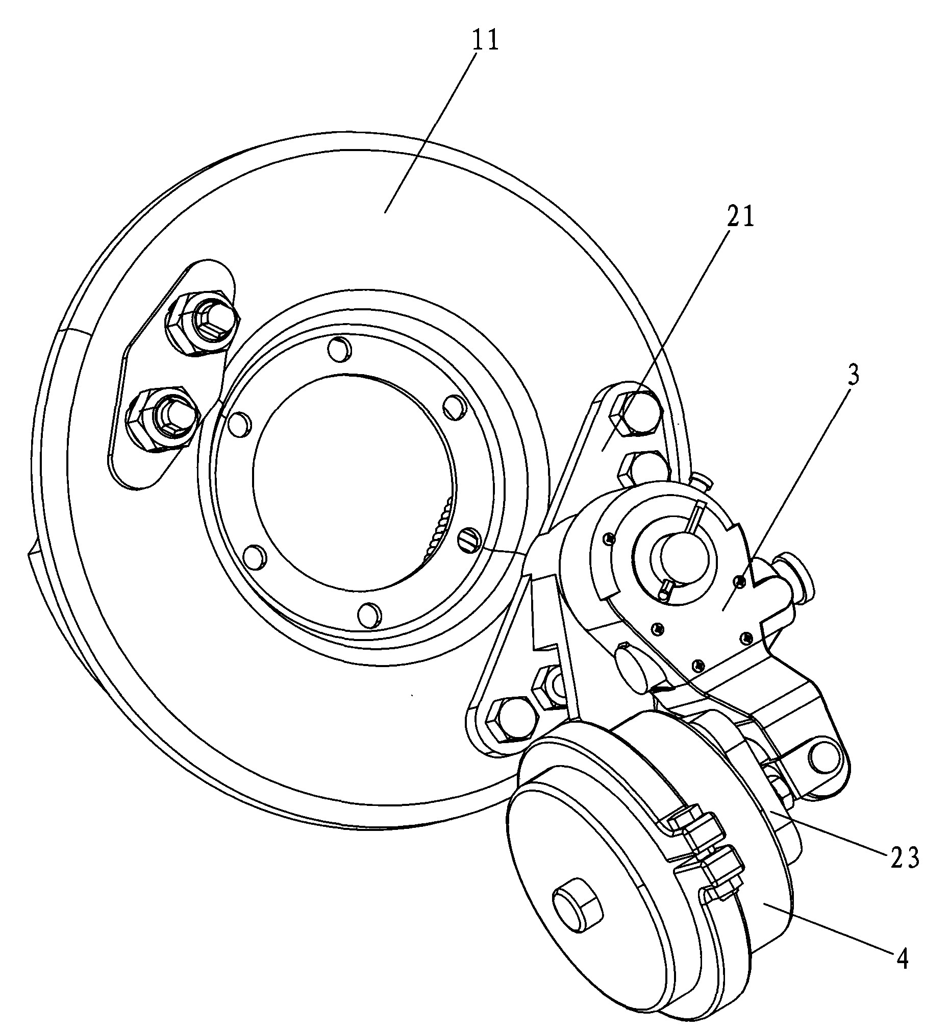 Braking mechanism of automobile steering driving front axle