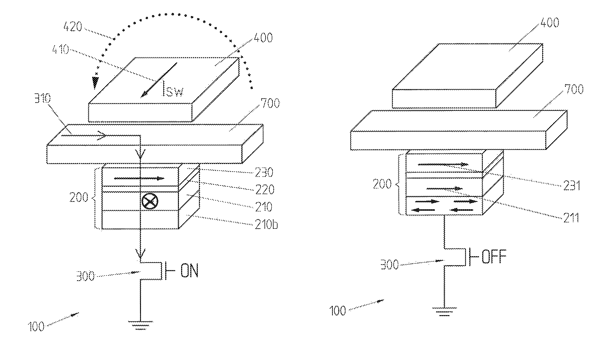 Magnetic memory with a thermally assisted writing procedure and reduced writing field